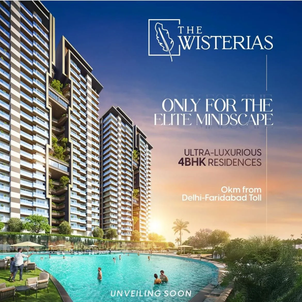 Own a Luxury Address at  The Wisterias Faridabad Book Now